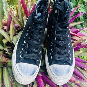 Black High-Top Sneakers by converse the perfect emo shoe